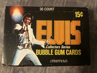 Box Of 36 Elvis Presley Bubble Gum Card Packages Donruss 1978