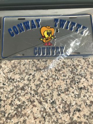 Vtg Conway Twitty Country Metal Novelty License Plate Music