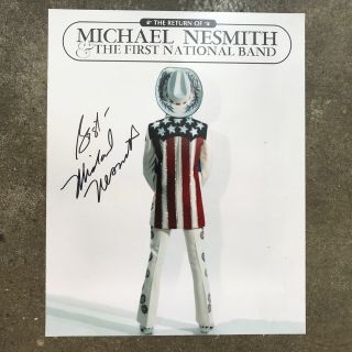 Michael Nesmith Signed 8x10 Photo Autograph First National Band Monkees