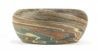 Antique Niloak Swirled Mission Arts & Crafts Style Pottery Bowl - Cond 2