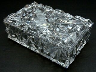 Tiffany & Co Rock Cut Crystal Trinket Box Rectangular With Lid 35806873