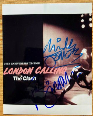 Mick Jones & Paul Simonon Signed Photo 10x8 " - The Clash - Signatures
