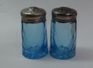 Aunt Polly Blue Salt And Pepper Shakers