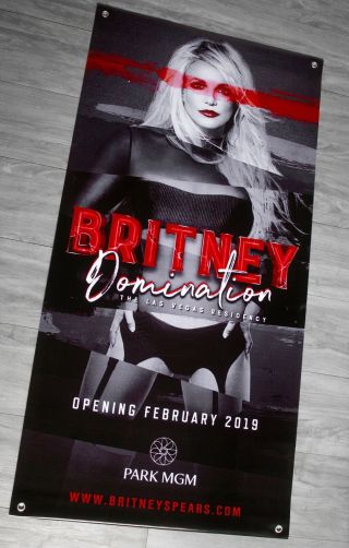 Britney Spears " Domination " Vinyl Banner (100 X 50) Vegas Residency 2019 Promo