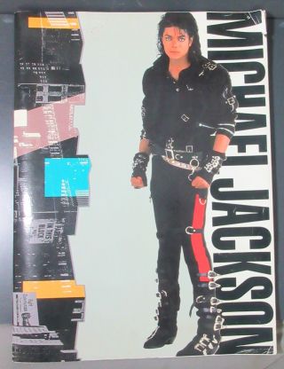 1988 Michael Jackson Bad Tour Concert Program Photo Book Souvenir Poster