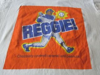 Reggie Jackson Vintage 44 Tee Shirt Reggie Candy Bar Rare Baseball Shirt