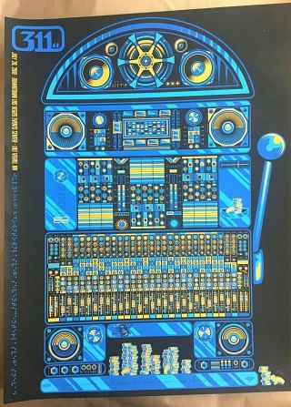 311 Las Vegas Nv 2018 Screen Print Poster Limited Show Edition Todd Slater /211