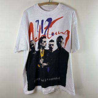 Vtg 90s 1992 1993 Extra Large U2 Achtung Baby Zoo Tv World Tour T - Shirt Hanes