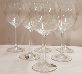 Bohemia Crystal 6 Wine Glasses Made in Czech Republic 20cm Very Fine Quality 2