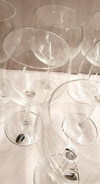 Bohemia Crystal 6 Wine Glasses Made in Czech Republic 20cm Very Fine Quality 4