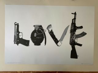 Steez Teez ”love”,  Guns,  Rare Authentic Licensed 2008 Poster
