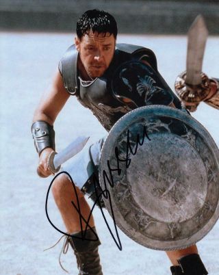 Russell Crowe Gladiator Signed Autograph 8x10 Photo