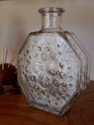 Riihimaen Lasi Oy Riihimaki Nanny Still Polaris Art Glass Bottle Decanter