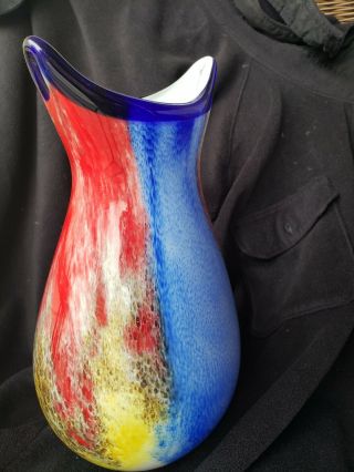 Murano Multi - Colored Large Glass Vase