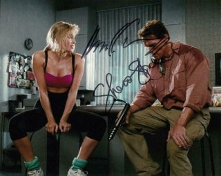 Arnold Schwarzenegger & Sharon Stone Total Recall Signed 8x10 Photo