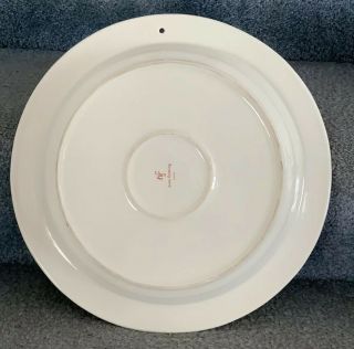 Vintage Nora Flemming Swiss Dot 14 1/4 Round Charger/Serving Pearl White Plate 2