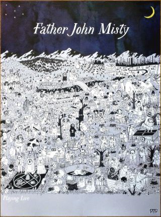 Father John Misty Pure Comedy 2017 Ltd Ed Huge Rare Poster,  Indie Poster