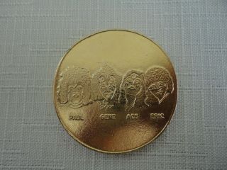 KISS Gold (Plated) Coin Aussie 1980 Tour Aucoin Australian Eric Carr 2