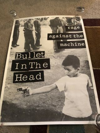Rage Against The Machine Rare Poster 1990s Bullet In The Head