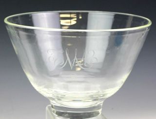 Large Signed Steuben Crystal Art Glass Centerpiece Trophy Fruit 10.  5 " Bowl Sms