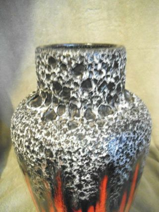 Mid Century West Germany Scheurich Fat Lava Pottery Vase 12 