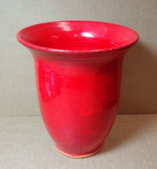 Ben Owen Iii North Carolina Pottery Red Jar Vase 2003