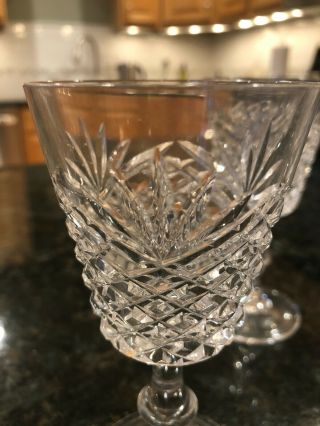 Set of 5 Waterford Crystal Stemware Lismore White Wine Glass Goblet 5 1/2 in. 3