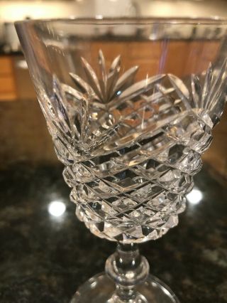 Set of 5 Waterford Crystal Stemware Lismore White Wine Glass Goblet 5 1/2 in. 5