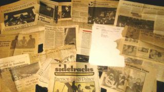 17 Pc.  1977 Emerson Lake & Palmer Elp Fan Set Of Clippings,  Itinerary