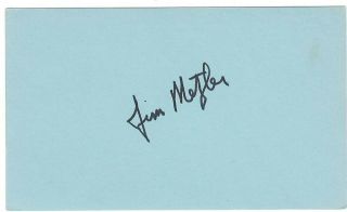 Jim Metzler Signed Index Card / Actor Autographed 1981 Star Trek Deep Space 9