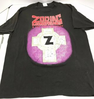 Zodiac Mindwarp & The Love Reaction Destroys America 1988 Tour Shirt Xl