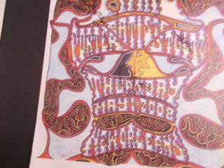 Widespread PANIC CONCERT POSTER - 2008 - Orleans LA.  SIGNED BY BAND 3