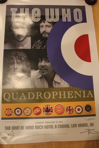 The Who - Quadrophenia - Limited Edition Authentic Autographed Concert Poster