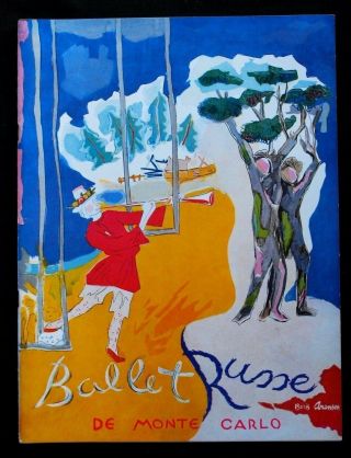 Vintage 1943 Ballet Russe De Monte Carlo Brochure,  Boris Aronson Cover