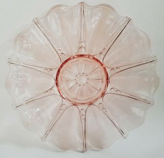 Vintage Pink Depression Glass Oyster & Pearl Anchor Hocking Sandwich Platter