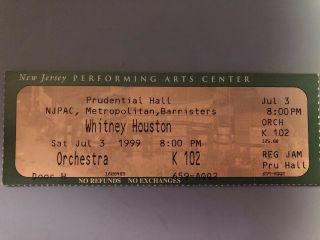 Whitney Houston Ticket