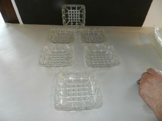 Eapg Block,  Fan - 6 Square Dishes - Richards,  Hartley Co.  - 5 1/4 " X5 1/4 "