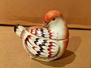 Herend Hungary Hand Painted Rothschild Bird Trinket Box