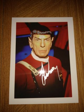 Star Trek Leonard Nimoy Spock Signed Color 5x7 Photo.