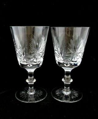 2 Edinburgh Crystal Large Wine/goblet Glasses,  Star Of Edinburgh,  Ec
