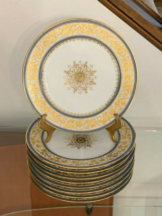 9 Vintage Epiag Pirkenhammer,  Bohemia Porcelain Luncheon Plates