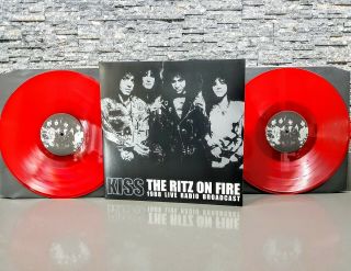 Kiss The Ritz On Fire Unofficial Live Bootleg Double Red Vinyl Unplayed Aucoin