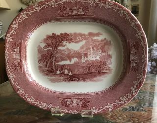 Royal Staffordshire Pottery Jenny Lind 1795 Pink 13” Platter