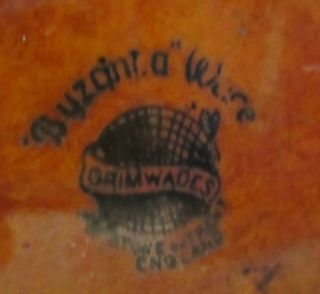Antique Grimwades Byzanta Ware Orange Lustre Fruit Bowl 5