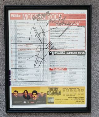 Queens Of The Stone Age Rare Autographed Music Chart