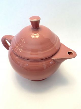 Fiesta Fiestaware Small 2 Cup Tea Pot & Lid Rose Pink Retired Child Size Teapot
