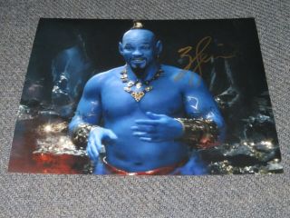 Will Smith Signed 8x10 Photo Aladdin Movie Disney Genie 2