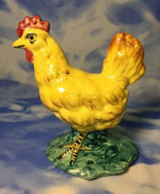 Htf 7 " Vintage Stangl Pottery " Yellow Hen " Chicken Bird Figurine 3446 Euc