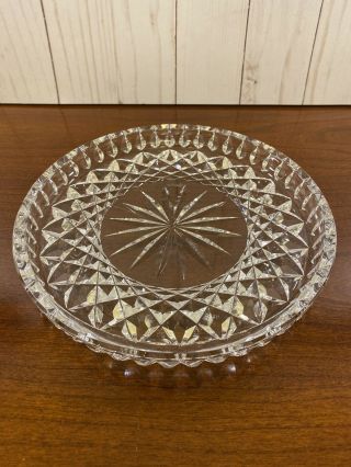 Vintage Pretty Waterford Crystal 8 " Cake Plate With Box