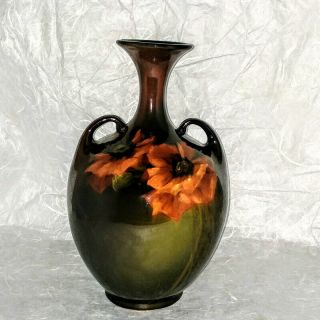 Large Antique Weller Art Pottery Louwelsa Vase Lip Damage 12 " X 8 "